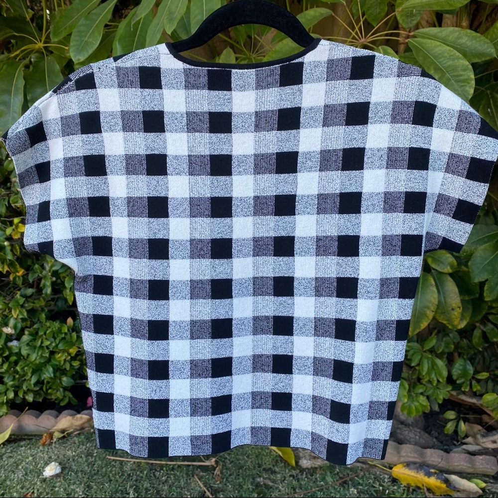 Theory Checkered Knit top, Small - Picture 3 of 13